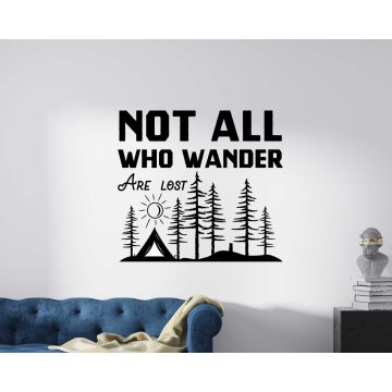 Not All Who Wander Are lost Motivational Quote Wall Stickers For Home Decoration