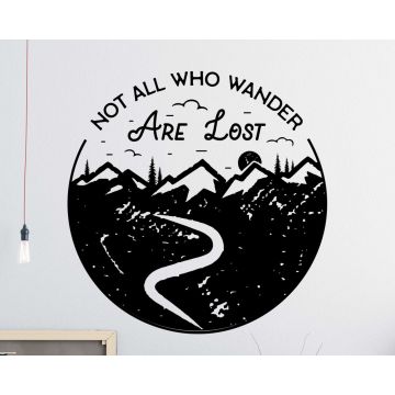 Not All Who Wander Are Lost Vinyl Stickers For Office And Home Decoration