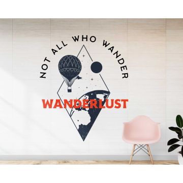 Not All Who Wander Wanderlust Quotes Wall Sticker