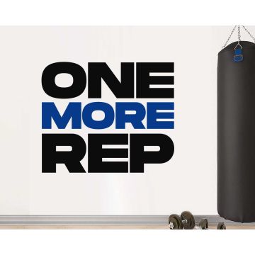 One more Rep Wall Sticker for Gym wall Decoration