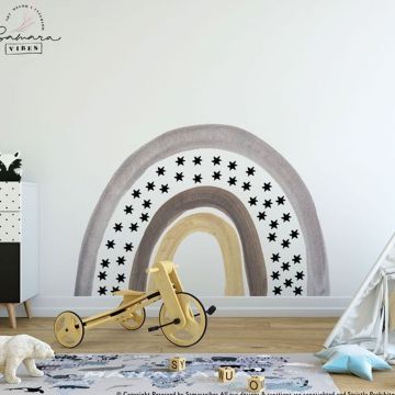 Rainbow and stars wall sticker rainbow wall decals
