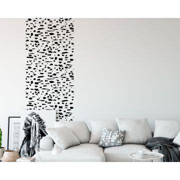 Seamless Black Distressed Grain Dust Texture Pattern Wall Decals For Living Room Decor 