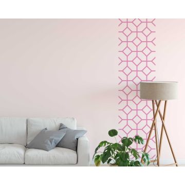 Best Beautiful Square And Hexagon Shape Mixed Pattern Wall Decal For Home And Office Decoration 