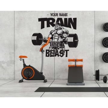 Custom Name With Gym Quotes Wall Stickers for Gym Decor