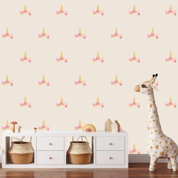 Cute Unicorn Horn Pattern Bohemian Vinyl Wall Stickers