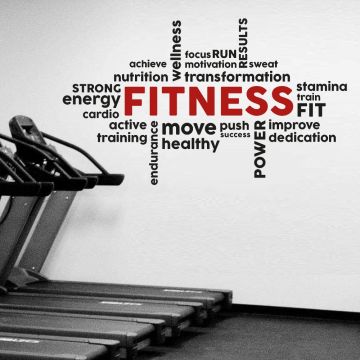 Gym Training Fitness Motivational Quotes Wall Stickers
