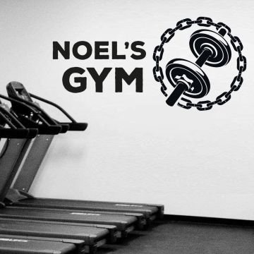 Custom Name Home Gym Wall Stickers for Gym Wall Decor