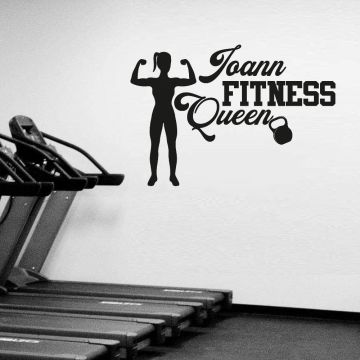 Customised Name Fitness Wall Sticker for Gym Wall Decor