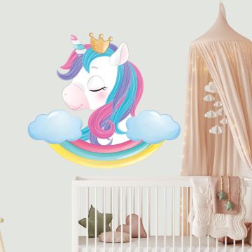 Best Unicorn & Rainbow Vinyl Wall Sticker for Room Wall Decor