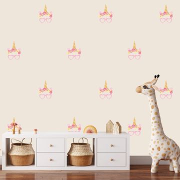 Beautiful Unicorn Horn Wall Stickers for Room Wall Decor