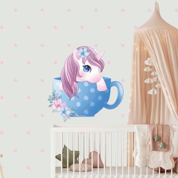 Cute Baby Unicorn Vinyl Wall Decals for Kids Room Wall Decor