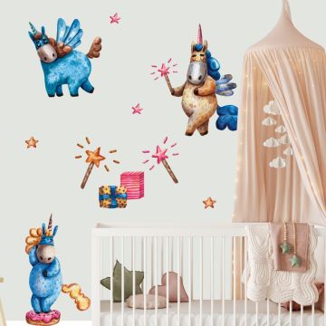 Cute & Best Magical Unicorn Vinyl Wall Stickers for Kids Room Wall Decor