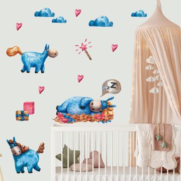Best Magical Sleeping Unicorn Vinyl Wall Decals for Kids Room Wall Decor