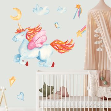 Unicorn Vinyl Wall Stickers For Children Bedroom Wall Decor