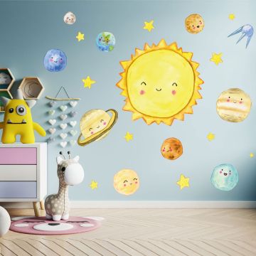 Beautiful Space Wall Stickers for Nursery Wall Decor