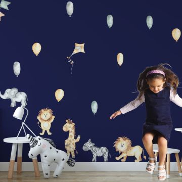 Cute Balloons & Animal Vinyl Wall Decals