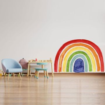 Best Watercolor Rainbow Vinyl Wall Decals for Kids Room Wall Decor
