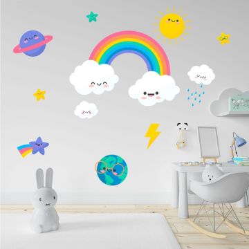 Best Beautiful Rainbow Vinyl Wall Stickers For Kids' Room Wall Decor