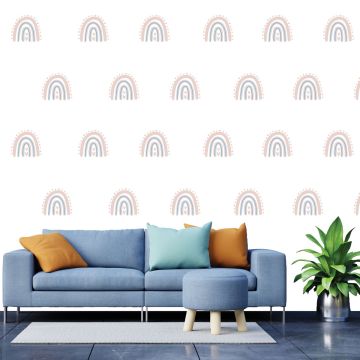 Best Beautiful Rainbow Pattern Vinyl Wall Stickers For Room Wall Decor