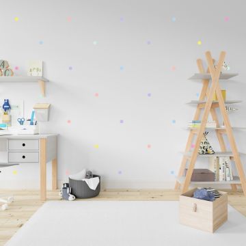 Best Beautiful Pastel Colour Polka Dots Wall Stickers for Room Wall  Decor
