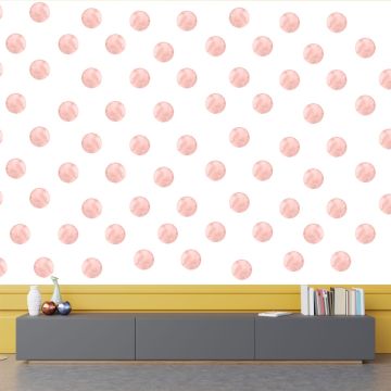 Best Bohemian Abstract Polka Dots Pattern Vinyl Wall Decals  For Kids Bedroom Wall Decor
