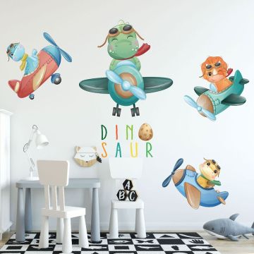 Flying Dinosaur Group Wall Stickers