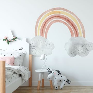 Best Beautiful Watercolour Rainbow Vinyl Wall Stickers for Kids Bedroom Wall Decor