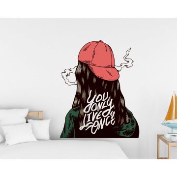 You Only Live Once Quote Wall Stickers