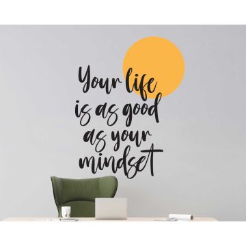 Your Life Is As Good As Your Mindset Motivational Wall Stickers