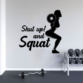 Squat Girls Home Gym Wall Decal, Home Gym Vinyl Wall Sticker, Gym Room ...