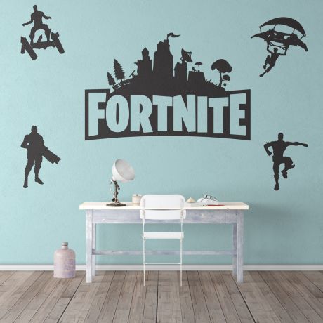 Fortnite Logo & Characters Wall Decor Vinyl Sticker