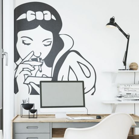 Vintage Art Spoof Pin-up Snow White Wall Decal