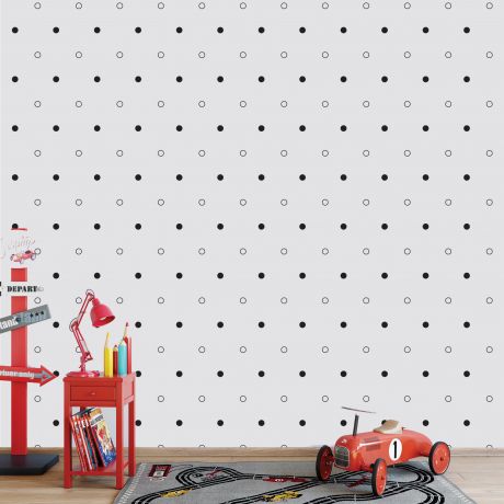 Dots and Outlined Polka dot Wall Decals Pattern Vinyl Wall Sticker