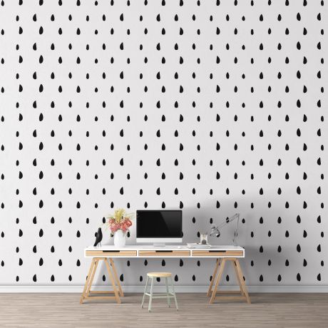 Hand Drawn Polka dot Wall Decals Pattern Vinyl Wall Stickers