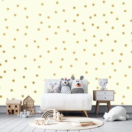 Metallic Gold Star Wall Decals Pattern Vinyl Wall Sticker