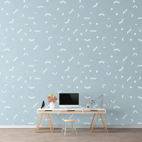 Random Shapes Nursery Wall Decals with 7 Unique Shapes