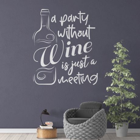 Kitchen Wall Sticker for Home Decor - Kitchen and Wine Quote Wall Decal - Kitchen Quote Wall Decor for Party - Kitchen Wall Art for Party