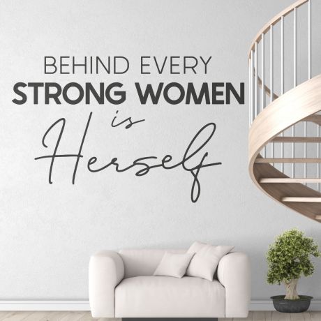 Strong Women Motivational Workplace Quote Vinyl Wall Sticker