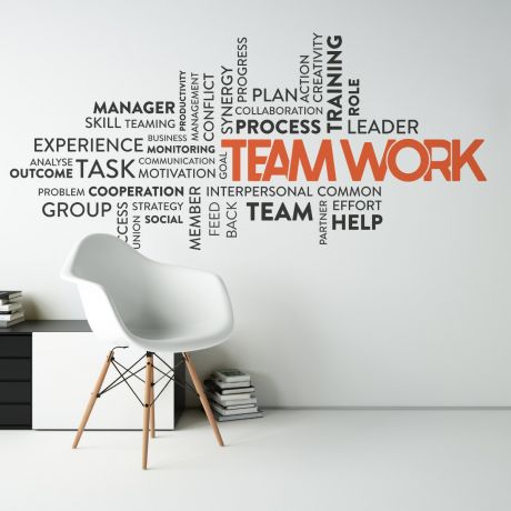 Teamwork - Office Motivational Quote Vinyl Wall Sticker