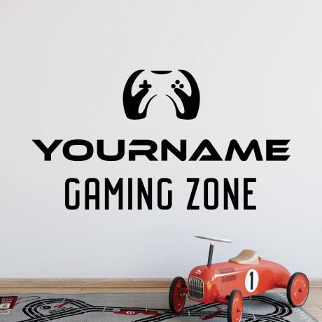 Personalized Name Wall Stickers for Gaming Room, Kids Room Decals