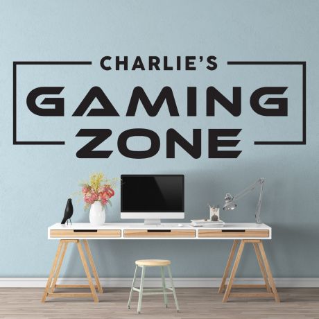 Gaming Zone Wall Decals Customized For Kids Bedroom