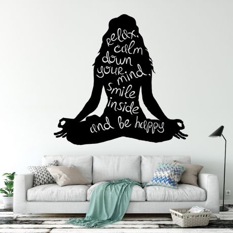 Yoga Quote Wall Stickers Inspirational Motivational Yoga Decals