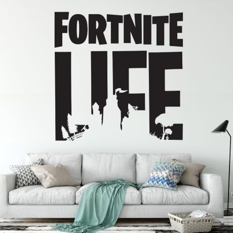 Fortnite Life Gaming Wall Stickers for Boys Teen Room