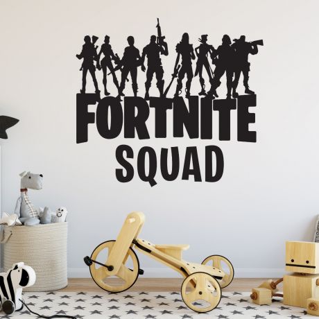 Fortnite Squad Wall Decals for Boys Gaming Room, Wall Stickers for Kids Bedroom