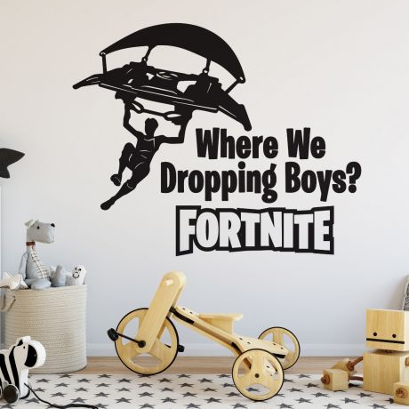 Fortnite Wall Stickers for Boys Gaming Room, Kids Bedroom Wall Decals