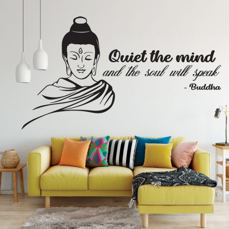 Buddha Wall Art Decal for Yoga Wall Art Decal