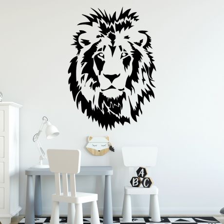Lion Wall Decal Lion Face Vinyl design Wall Stickers