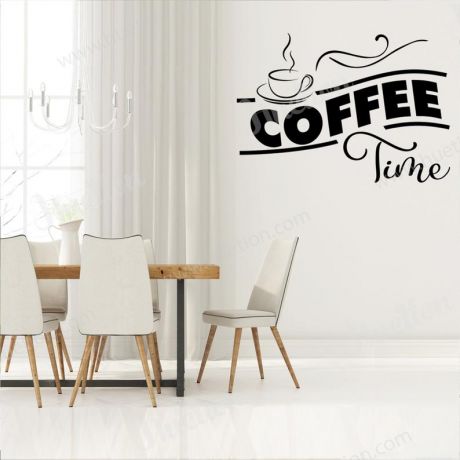 Coffee Time Kitchen Wall Art for Kitchen wall stickers