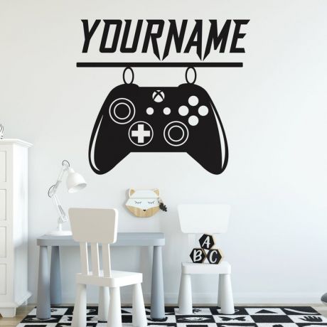 Xbox Gamer wall decal eat sleep game controller wall art For Kids Bedroom