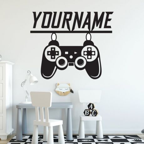 PS Controller Gamer wall decal eat sleep game wall art